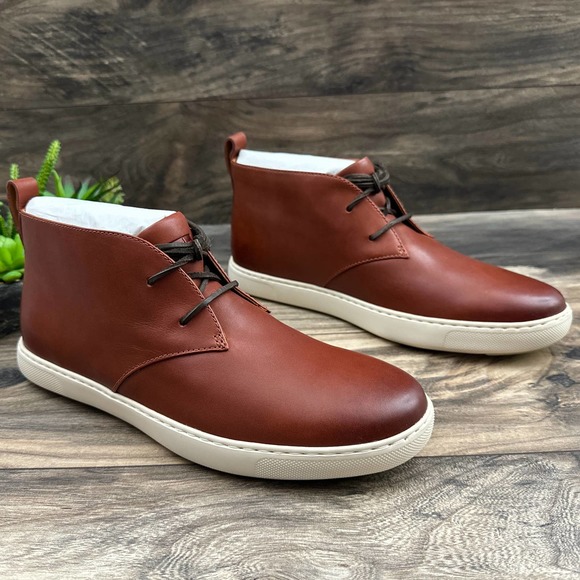 NIB FitFlop Zackery 11 44 Dark Red Chukka Ankle Boots Leather - Picture 4 of 11